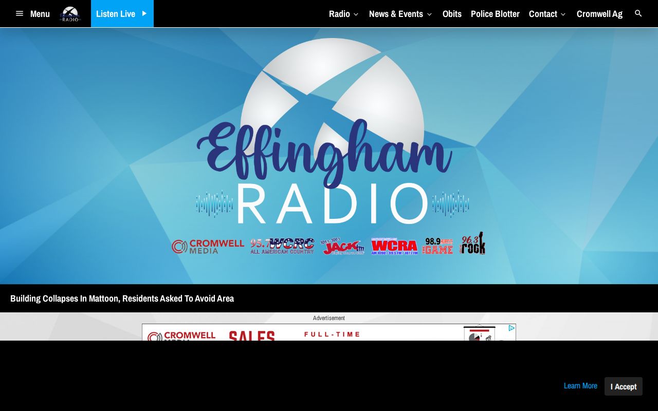 Effingham Radio Police Blotter category showing regional arrest coverage