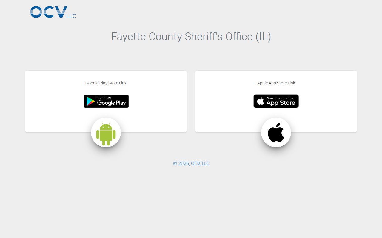 Fayette County Sheriff's Office official app share page
