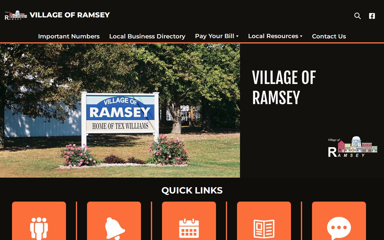 Ramsey village official website for Fayette County local arrest records